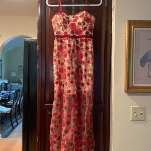 Sparkly floral bustier dress